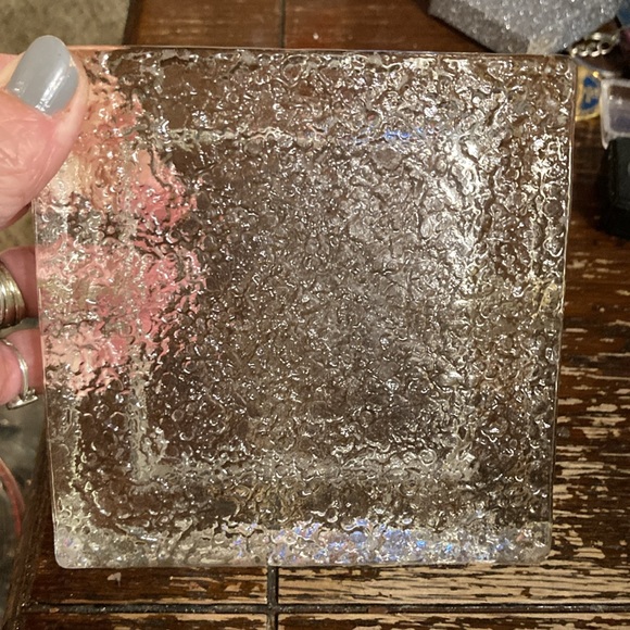 Vintage heavy beveled glass ashtray - Picture 3 of 6